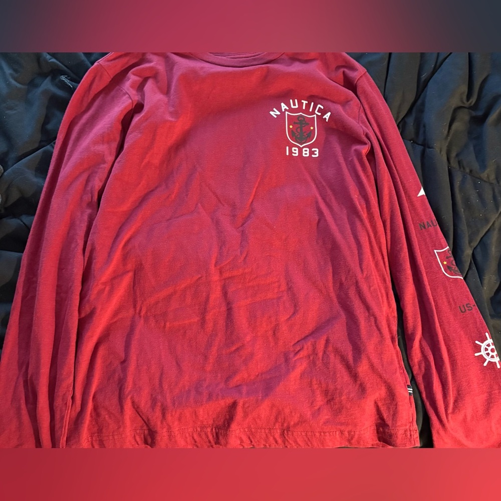 Nautica 1983 Red Long Sleeve Tee